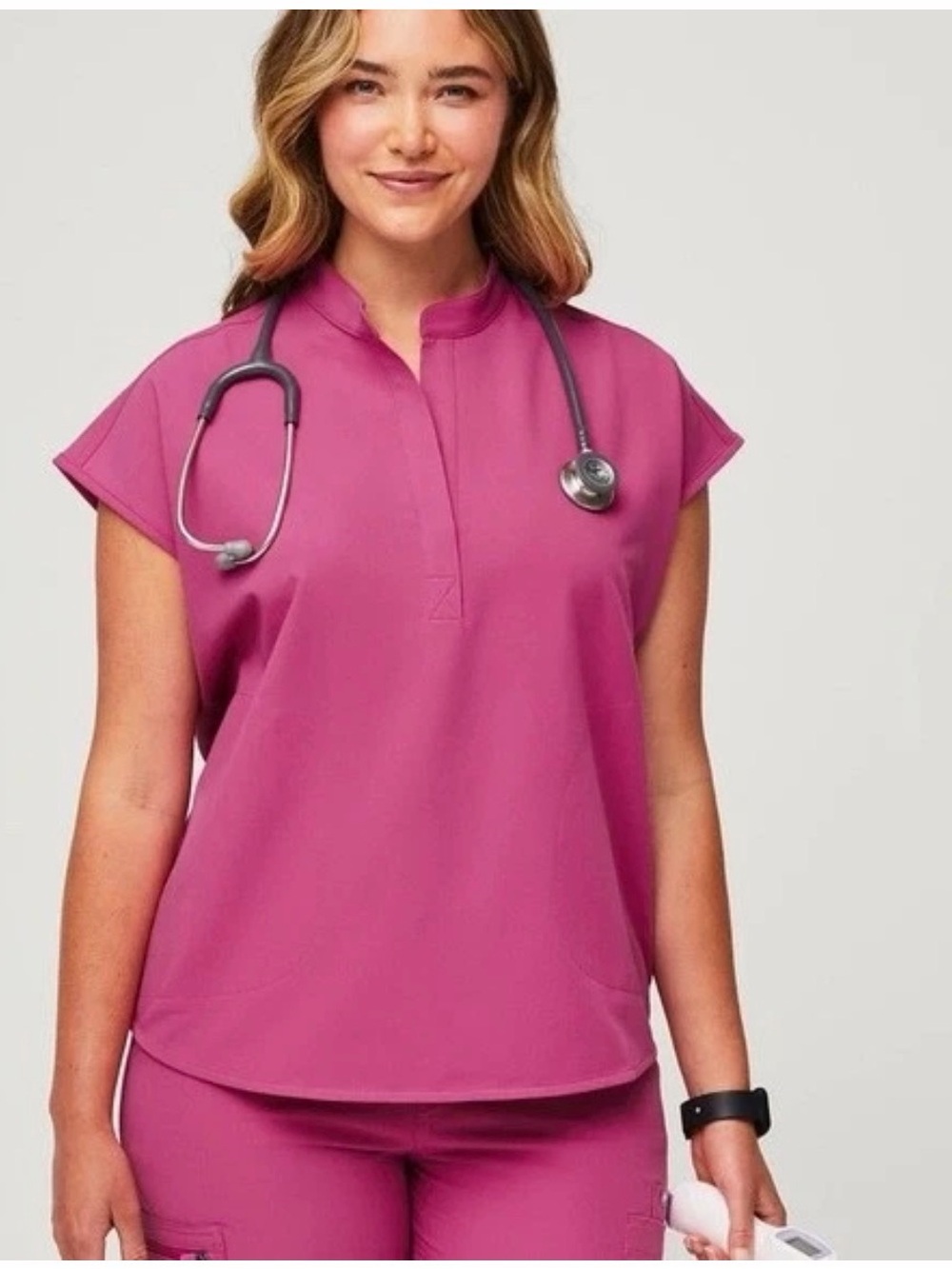 NWT FIGS Rafaela Oversized Scrub Top XXS Electric Orchid